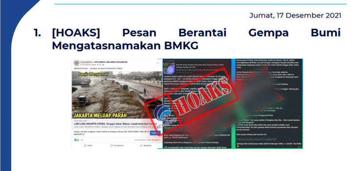 Isu Hoaks 17 Desember 2021