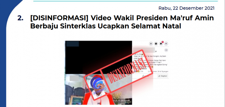 Isu Hoaks 22 Desember 2021