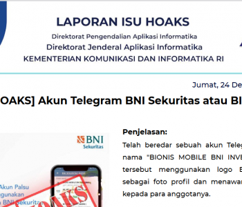 Isu Hoaks 24 Desember 2021