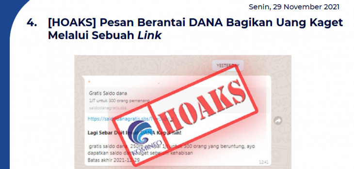 Isu Hoaks 29 November 2021