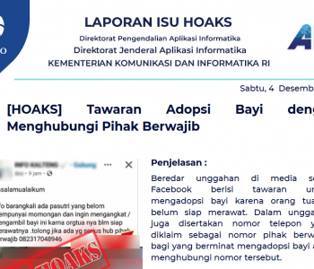 Isu Hoaks 4 Desember 2021