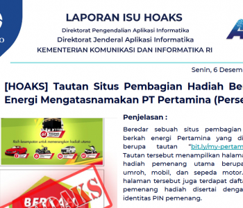 Isu Hoaks 6 Desember 2021