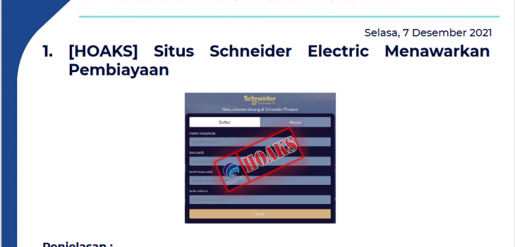 Isu Hoaks 7 Desember 2021