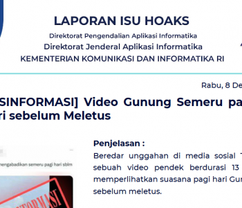 Isu Hoaks 8 Desember 2021