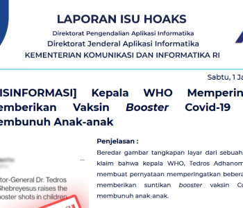 Isu Hoaks 1 Januari 2022