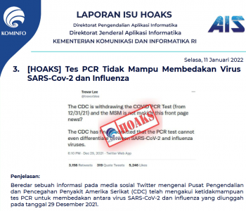 Isu Hoaks 11 Januari 2022