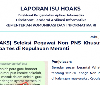Isu Hoaks 12 Januari 2022
