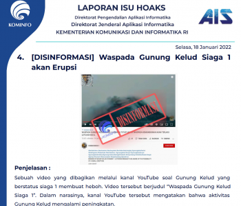 Isu Hoaks 18 Januari 2022
