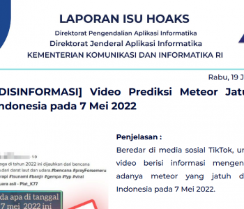 Isu Hoaks 19 Januari 2022