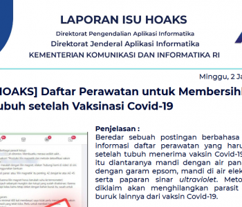 Isu Hoaks 2 Januari 2022