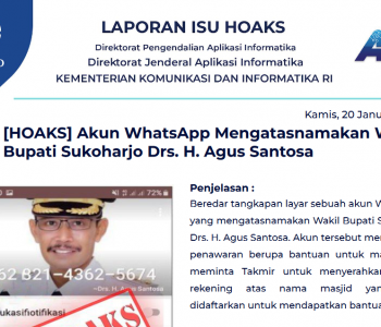 Isu Hoaks 20 Januari 2022