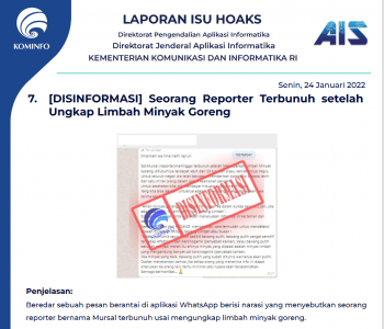 Isu Hoaks 24 Januari 2022