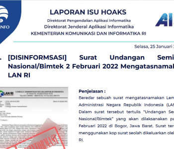 Isu Hoaks 25 Januari 2022