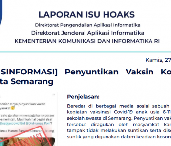 Isu Hoaks 27 Januari 2022