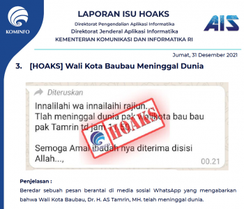 Isu Hoaks 31 Desember 2021