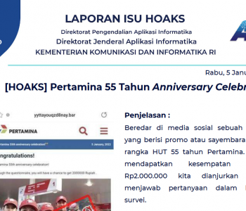 Isu Hoaks 5 Januari 2022