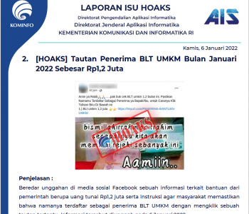 Isu Hoaks 6 Januari 2022