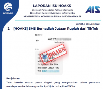 Isu Hoaks 7 Januari 2022