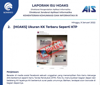 Isu Hoaks 9 Januari 2022