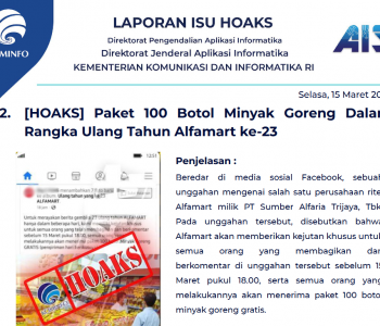 Isu Hoaks 15 Maret 2022
