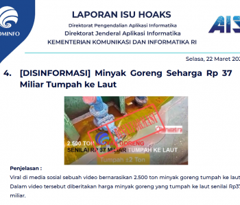Isu Hoaks 22 Maret 2022