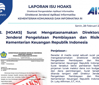 Isu Hoaks 28 Februari 2022