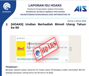 Isu Hoaks 3 Maret 2022