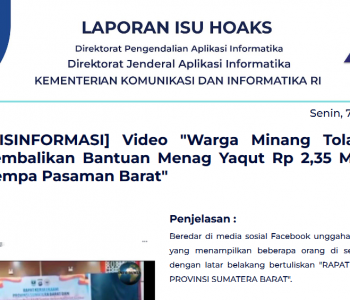 Isu Hoaks 7 Maret 2022