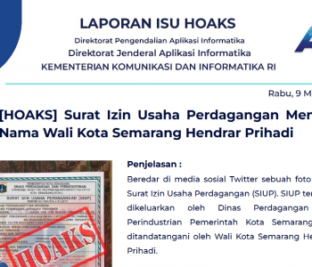 Isu Hoaks 9 Maret 2022