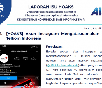 Isu Hoaks 2 April 2022