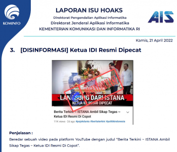 Isu Hoaks 21 April 2022