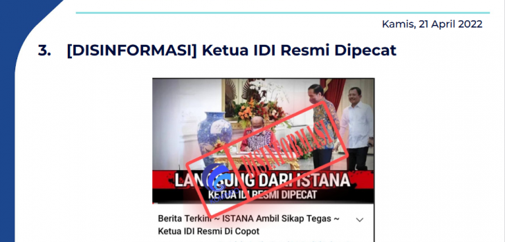 Isu Hoaks 21 April 2022