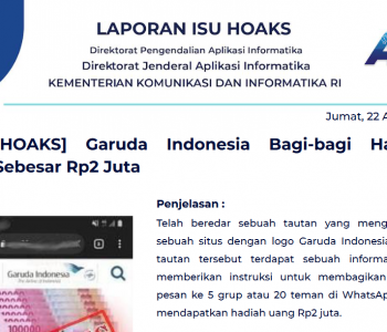 Isu Hoaks 22 April 2022