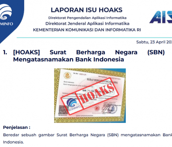 Isu Hoaks 23 April 2022