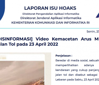 Isu Hoaks 25 April 2022