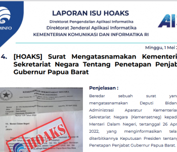 Isu Hoaks 1 Mei 2022