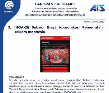Isu Hoaks 12 Mei 2022