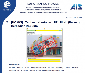 Isu Hoaks 14 Mei 2022