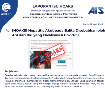Isu Hoaks 18 Mei 2022