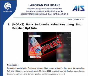 Isu Hoaks 21 Mei 2022