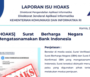 Isu Hoaks 26 Mei 2022