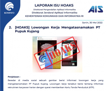 Isu Hoaks 30 Mei 2022