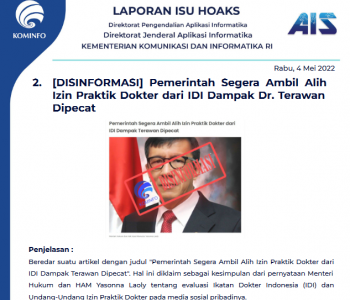 Isu Hoaks 4 Mei 2022