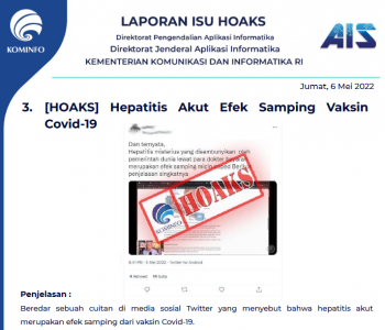 Isu Hoaks 6 Mei 2022