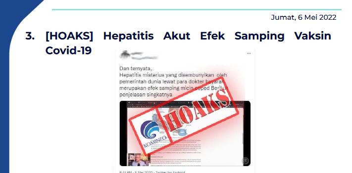 Isu Hoaks 6 Mei 2022