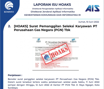 Isu Hoaks 10 Juni 2022