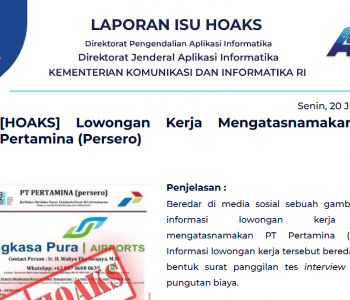 Isu Hoaks 20 Juni 2022
