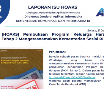 Isu Hoaks 21 Juni 2022