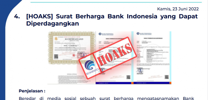 Isu Hoaks 23 Juni 2022