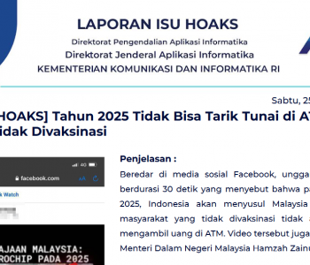 Isu Hoaks 25 Juni 2022